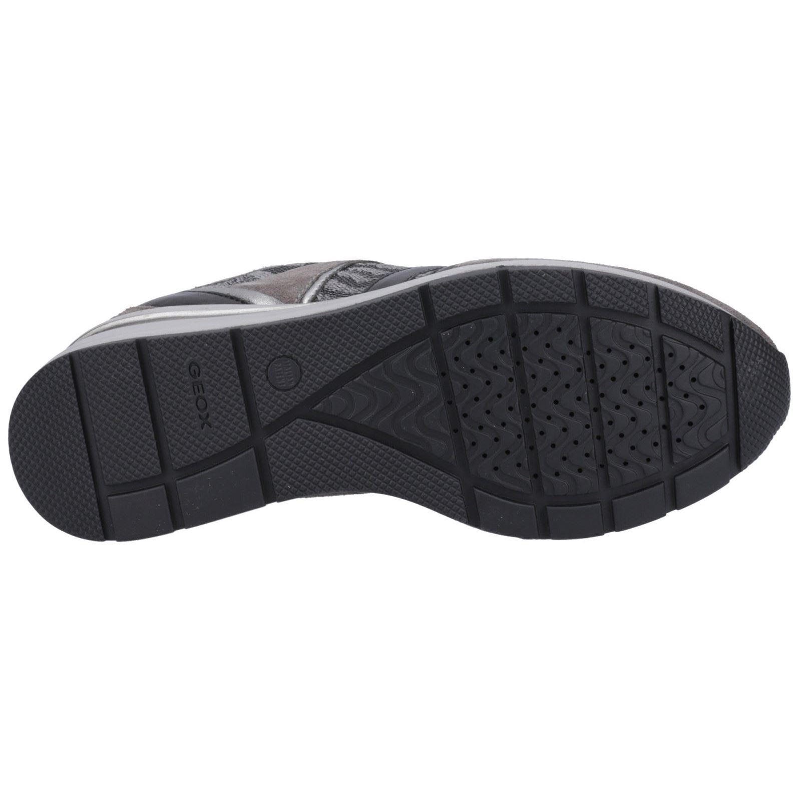 Geox D Zosma B Wildleder Damen Dunkelgraue Sneakers