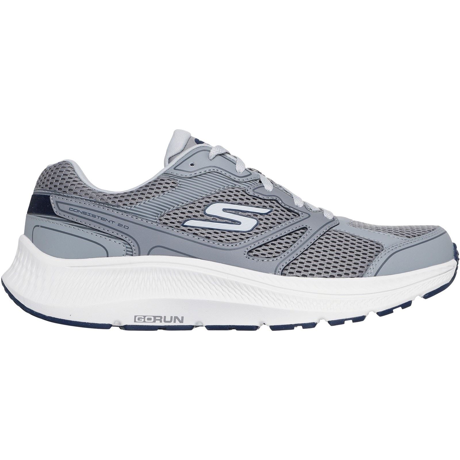 Skechers Go Run Consistent 2.0 Mapleton Leder Herren Graue Turnschuhe