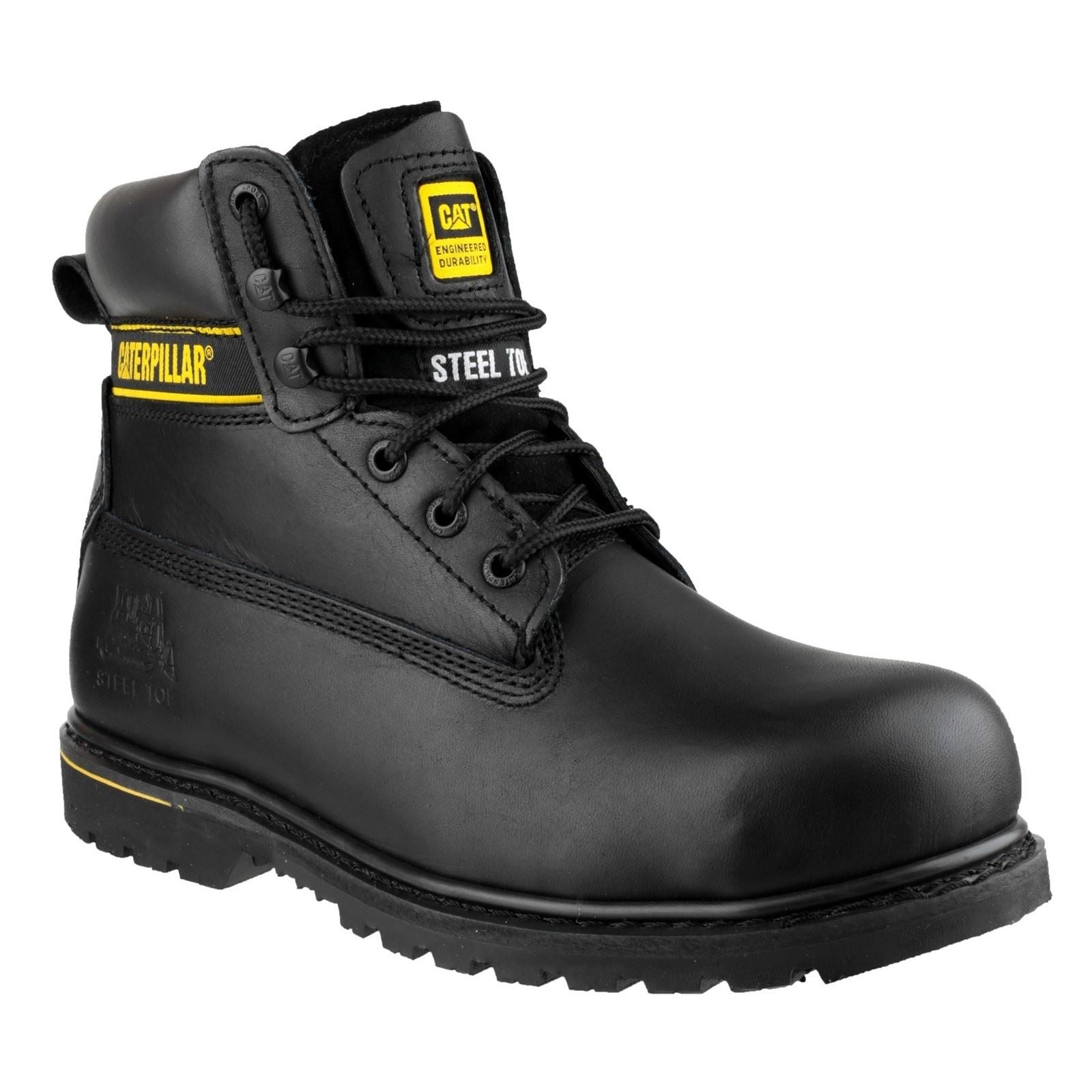Caterpillar Holton Leder Schwarze  Sicherheitsstiefel