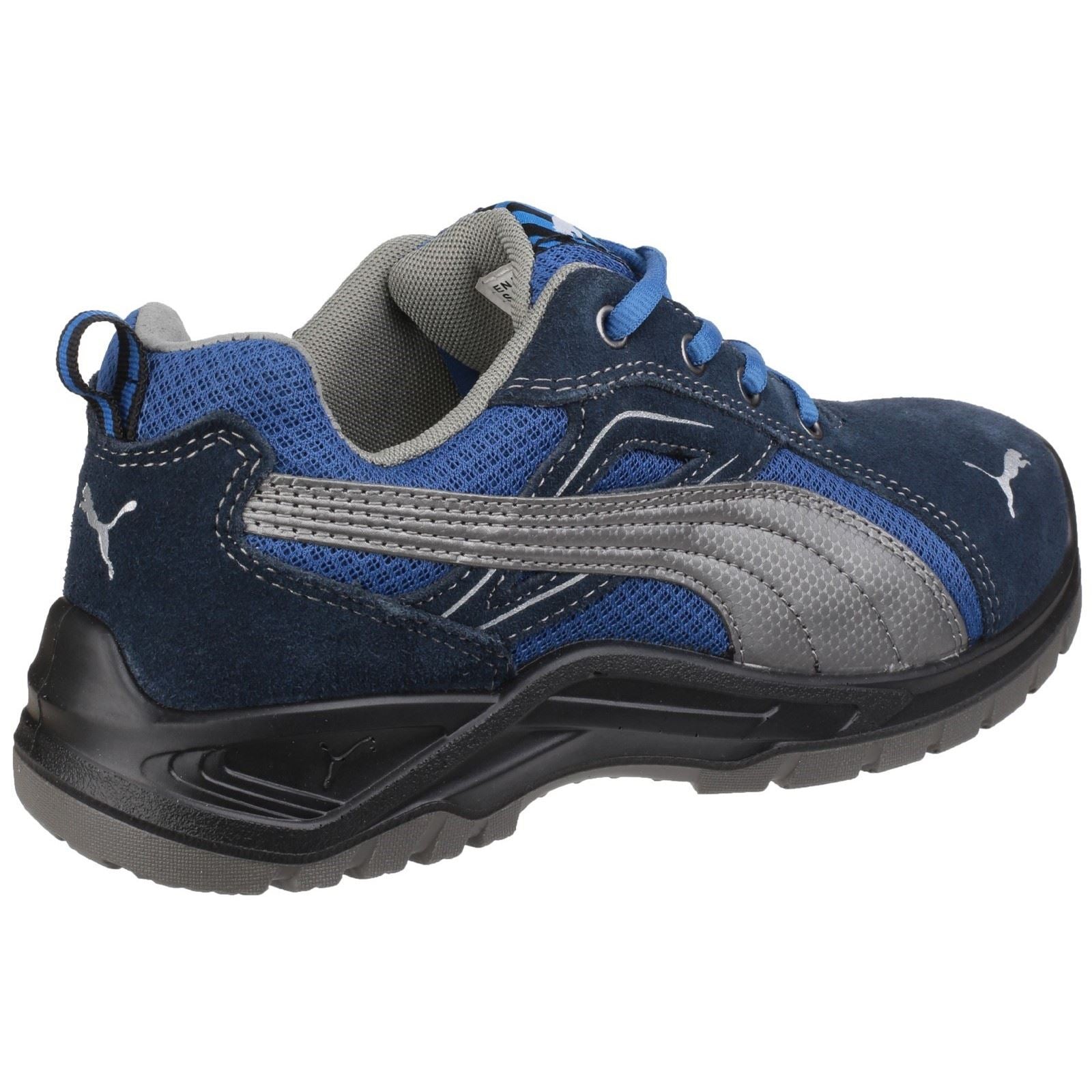 Puma Safety Omni Sky Low Wildleder+Textil Blaue Sicherheitssneaker