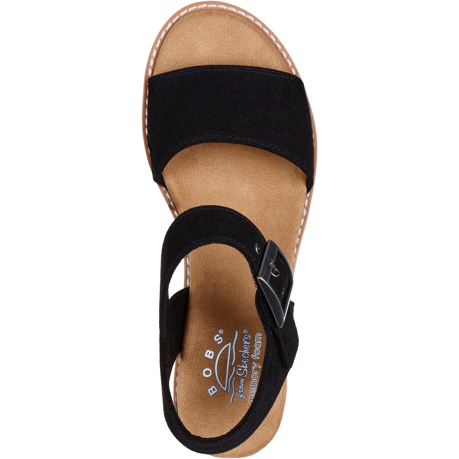 Skechers Desert Kiss Serendipitous Synthetik Damen Schwarz Sandalen