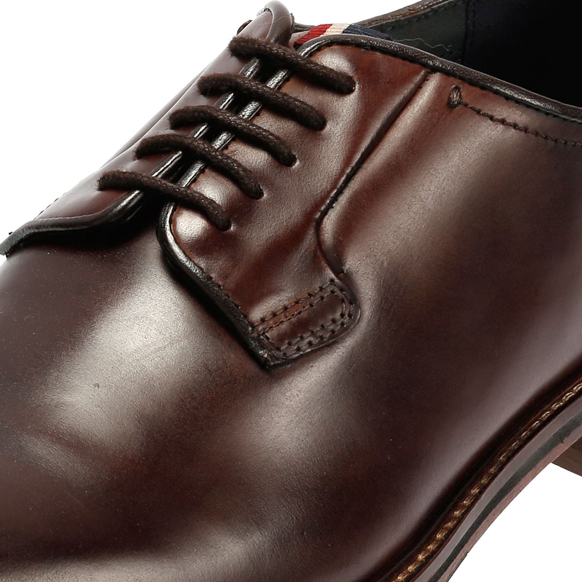 Ben Sherman Hoxton Herren Leder Braune Schnürschuhe
