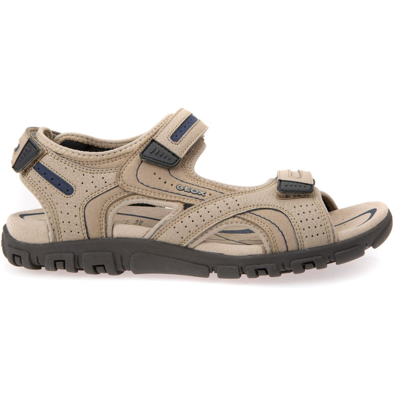 Geox UOMO SANDAL STRADA Herren Sand/Navy Flip Flops