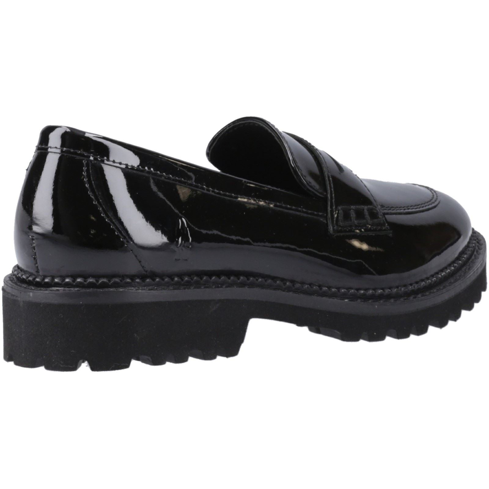 Hush Puppies Grazia Mädchenschwarze Slipper Aus Leder