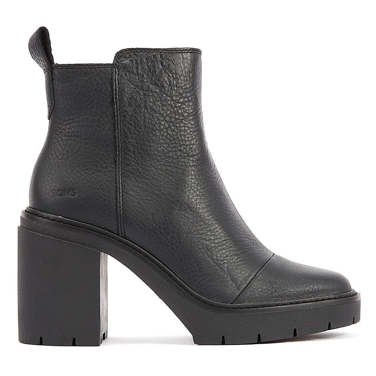 TOMS Lederstiefel Für Damen In Schwarz