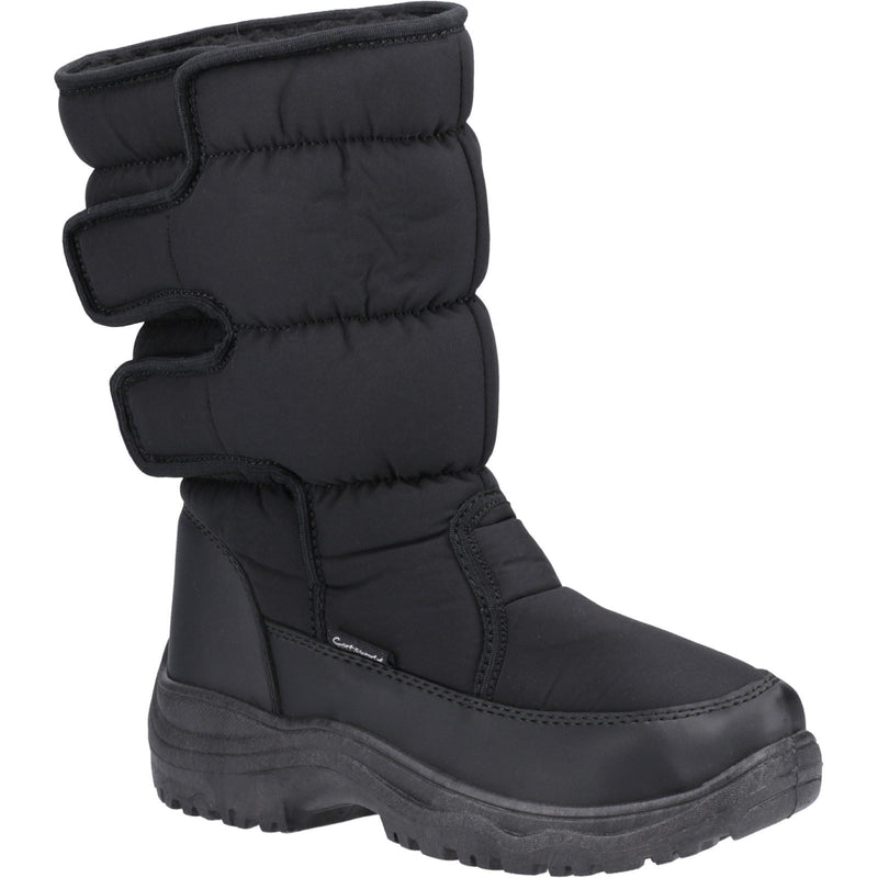 Cotswold Welland Textile Damen Schwarze Farbe Winterstiefel bis zur Mitte der Wade
