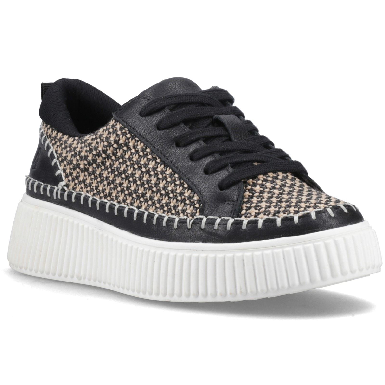 Hush Puppies Haisley Woven Textile Damen Schwarz Sneaker