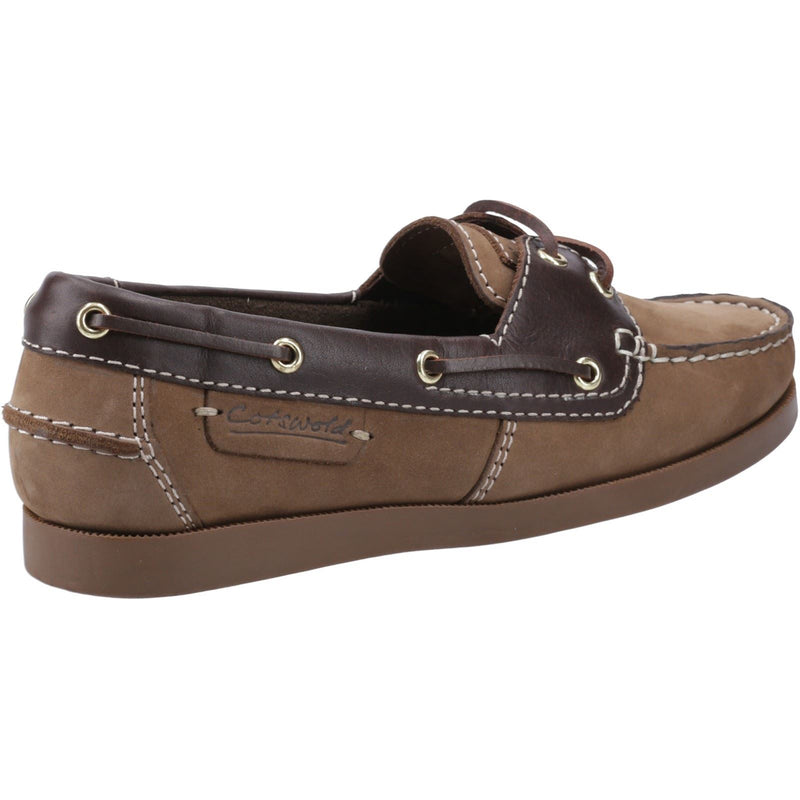 Cotswold Waterlane Damen Bootsschuhe Aus Leder In Taupe/Braun