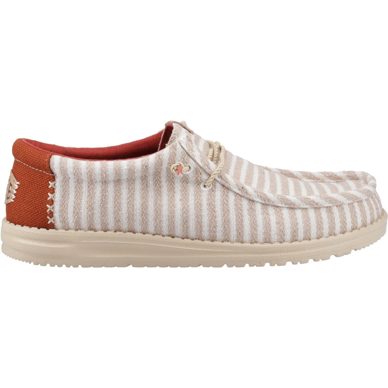 HEYDUDE Wally Resort Polyester Mischung Herren Mokassin Schuhe In Multi/Chili Rot