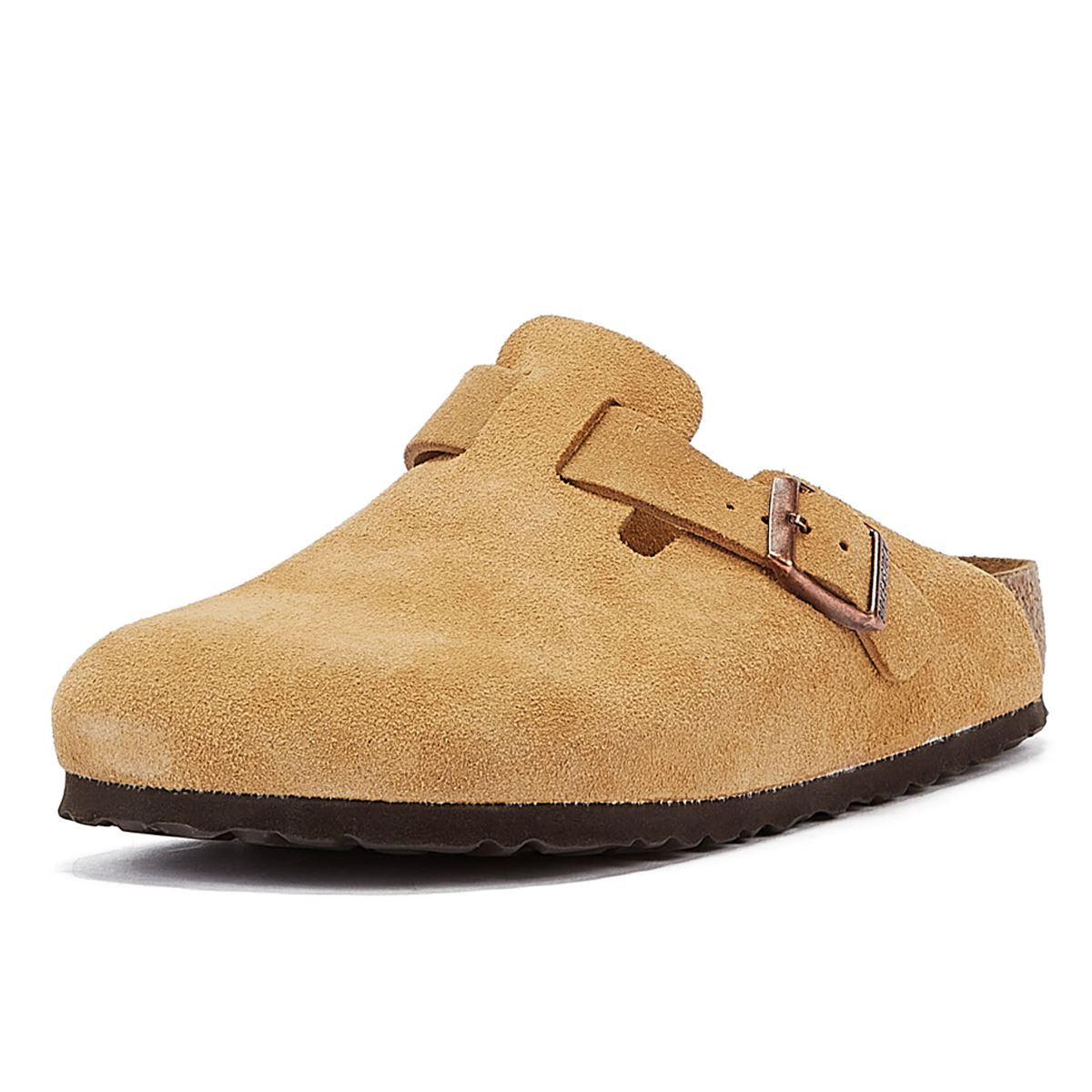 Birkenstock Boston Wildleder Latte Creme Clogs