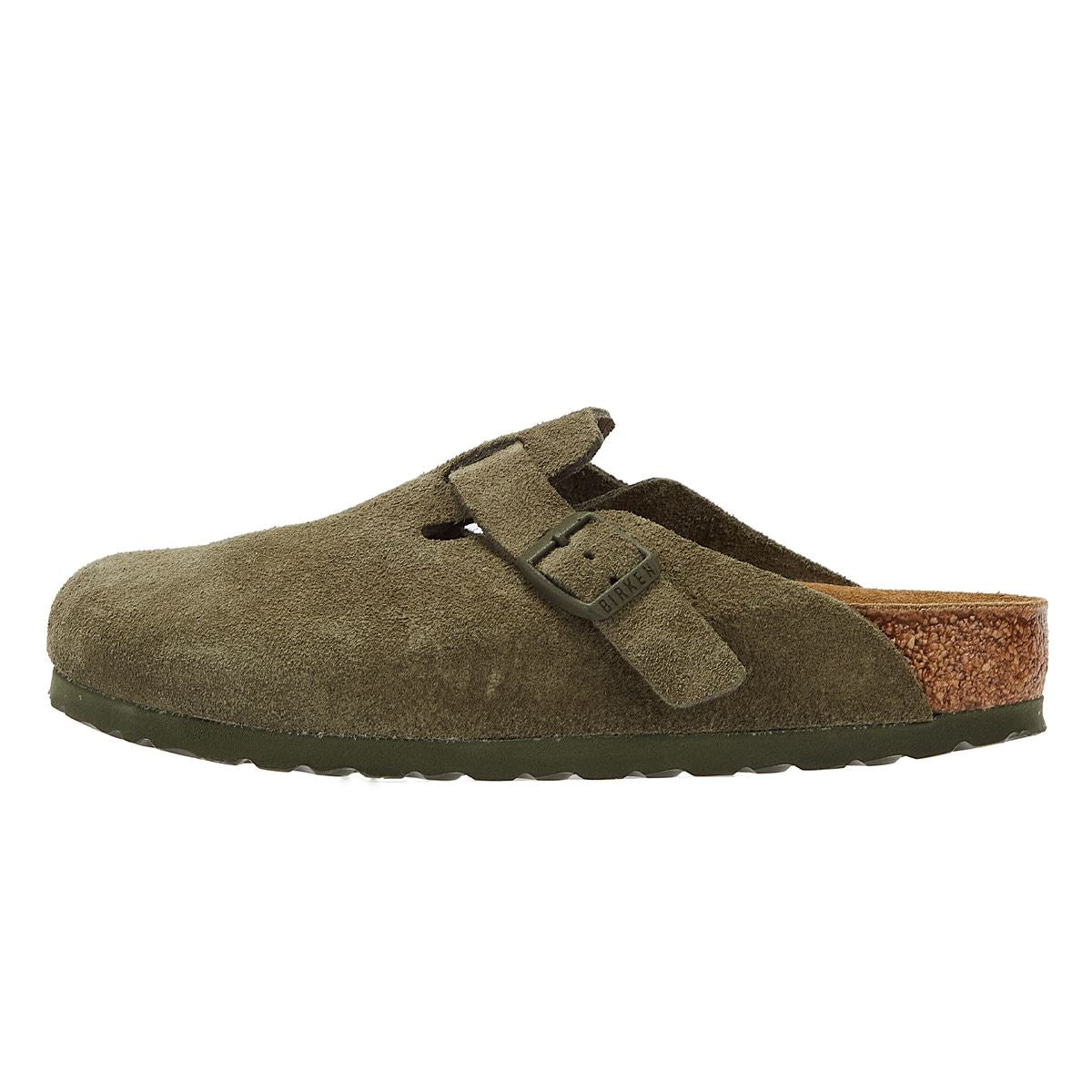 Birkenstock Boston Suede-Leder Thymian Grüne Clogs