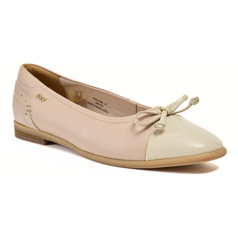 Pod Priya Damen Flache Schuhe Aus Leder In Pink