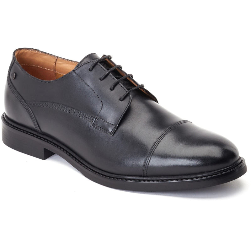 Base London Magnus Leder Herrenschuhe In Schwarz Oxford Stil