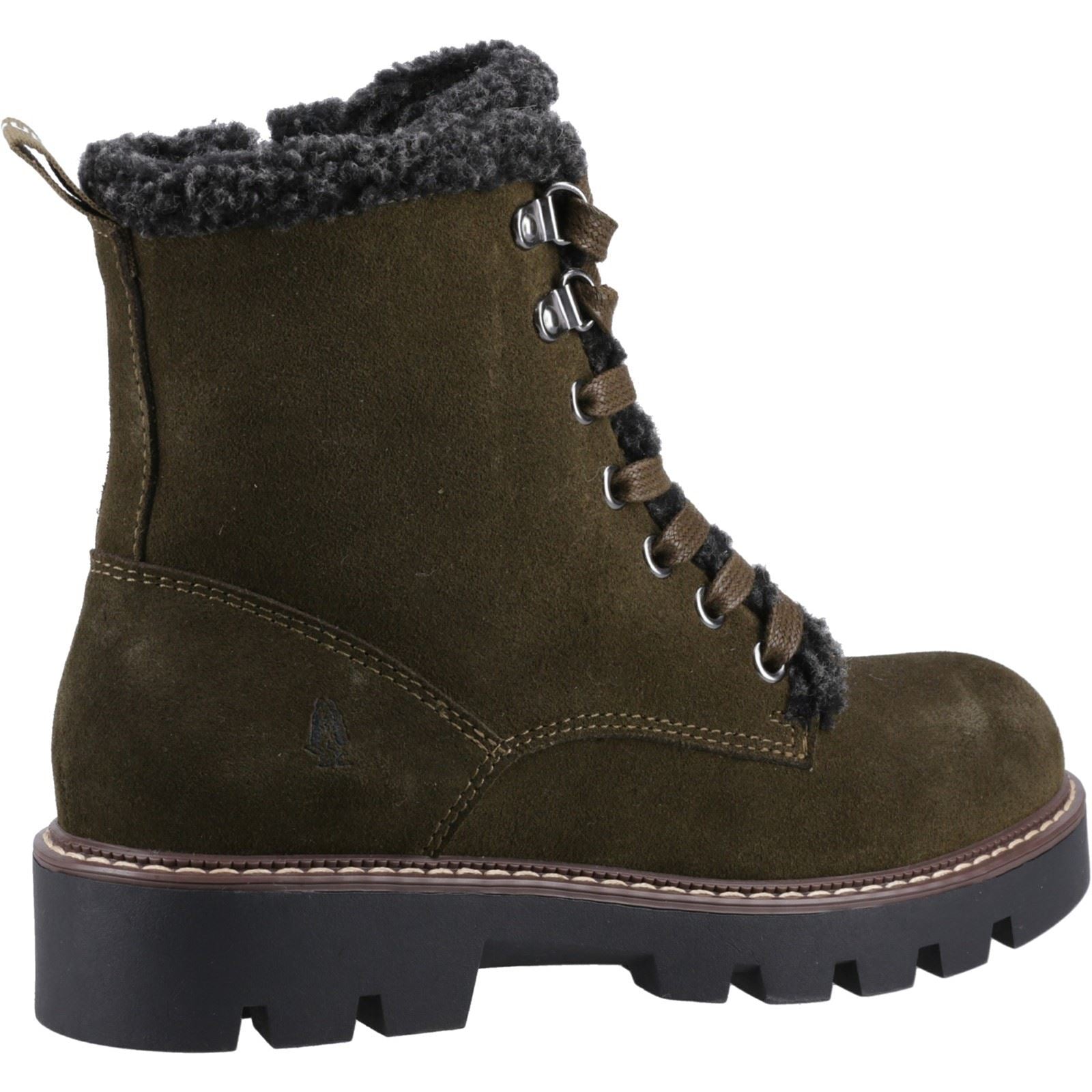 Hush Puppies Aurelia Wildleder Damen Khaki Stiefel