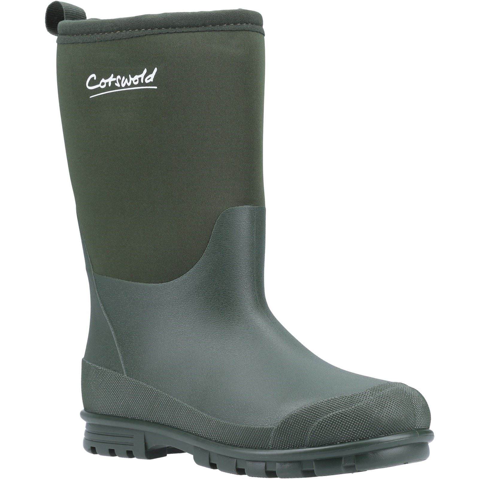 Cotswold Hilly Neoprene TPR+Neopren Unisex Kinder Gummistiefel in Grün