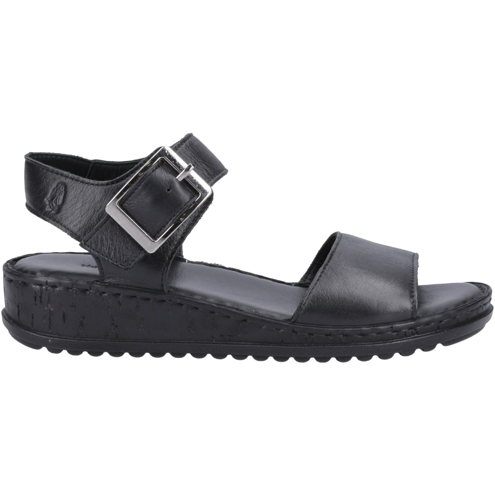 Hush Puppies Ellie Damen Sandalen Aus Schwarzem Leder/Schwarz