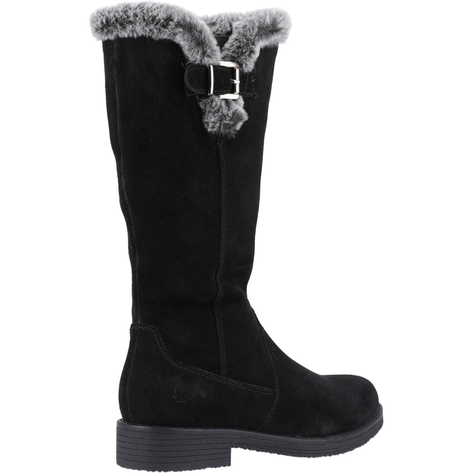 Hush Puppies Millie Wildlederschwarze Damenstiefel