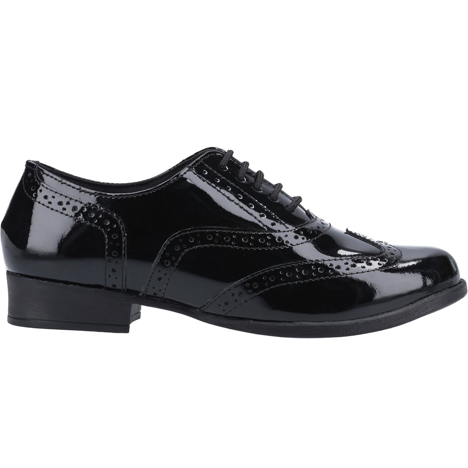 Hush Puppies Kada Junior Patent Mädchenschuhe Aus Lackleder In Schwarz
