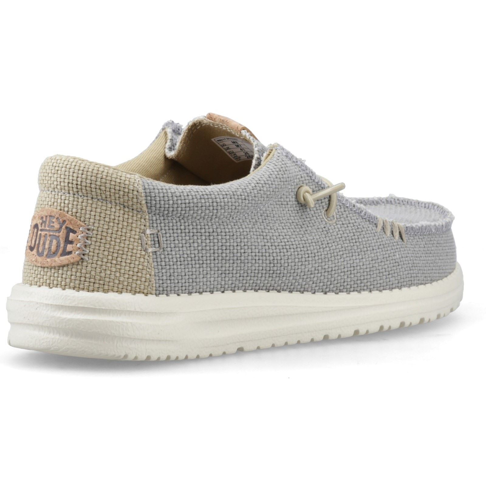 HEYDUDE Wally Braided Polyester Herren Flanell Grau/Olive Grau Mokassinschuhe