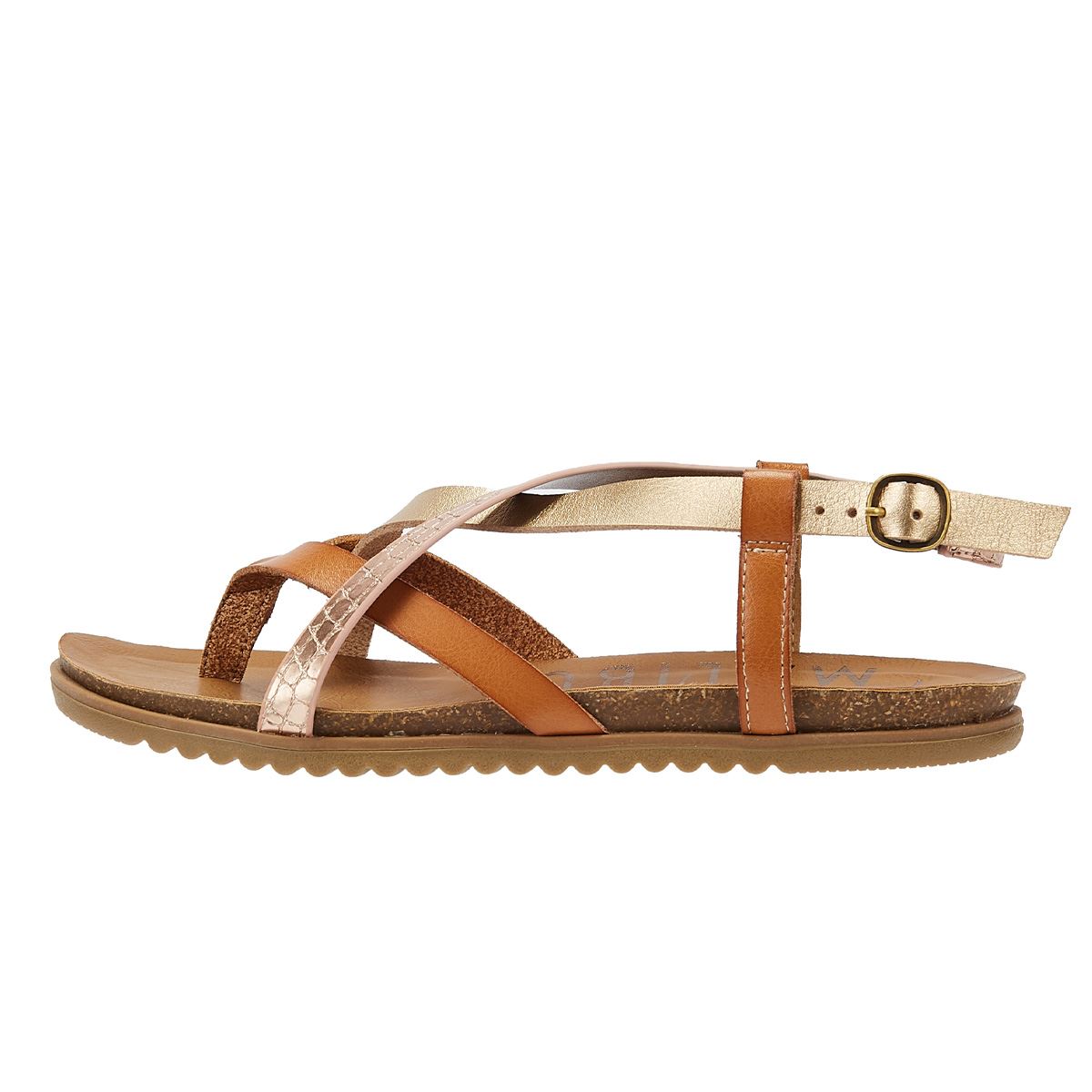 Blowfish Malibu Mirenda Honey Multi Strap Women's Beige Sandale