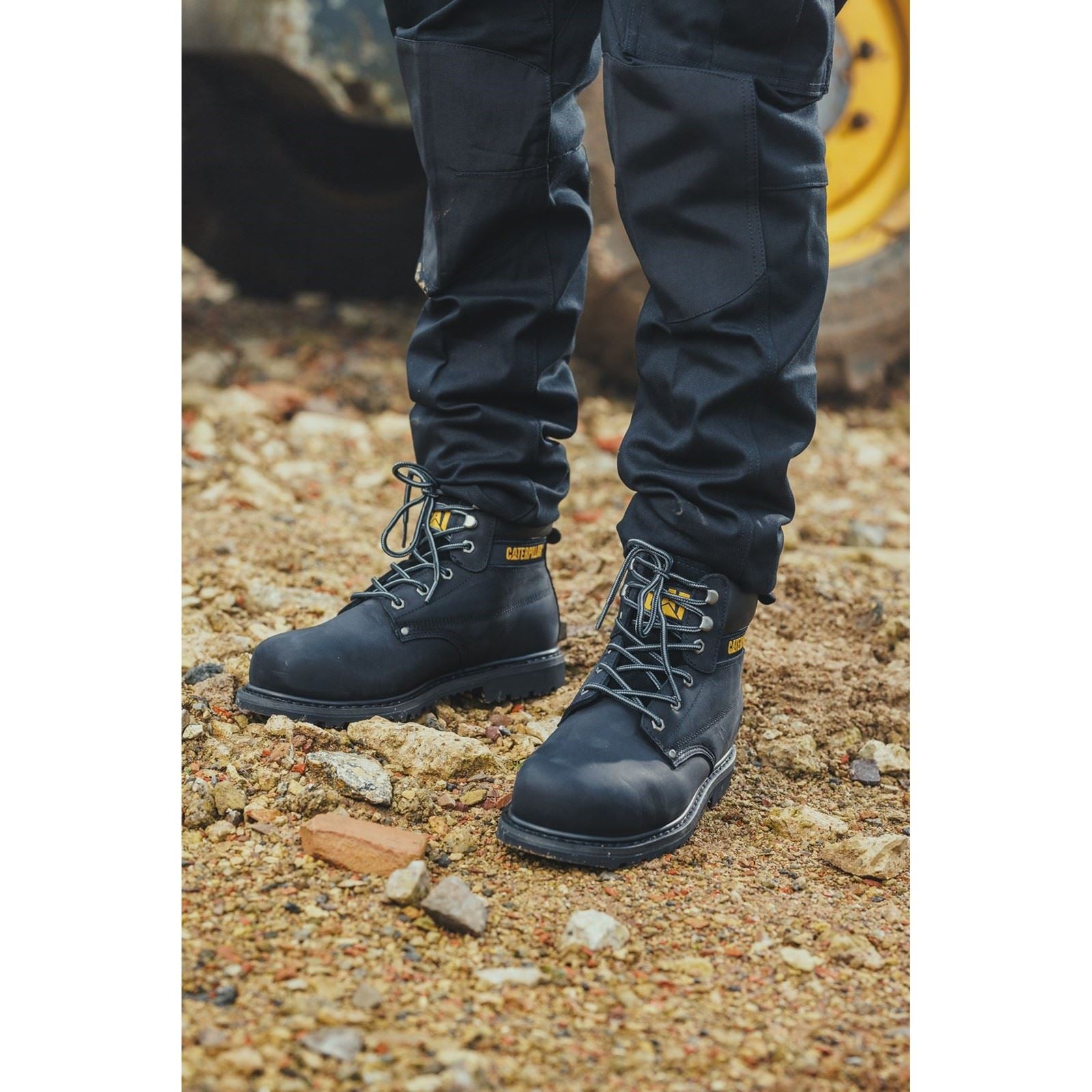 Caterpillar Powerplant S3 Nubuck Schwarz Sicherheitsstiefel
