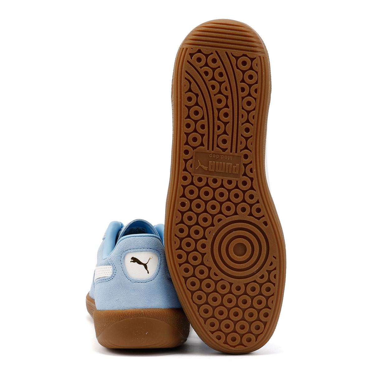 Puma Palermo Lederblaue Turnschuhe