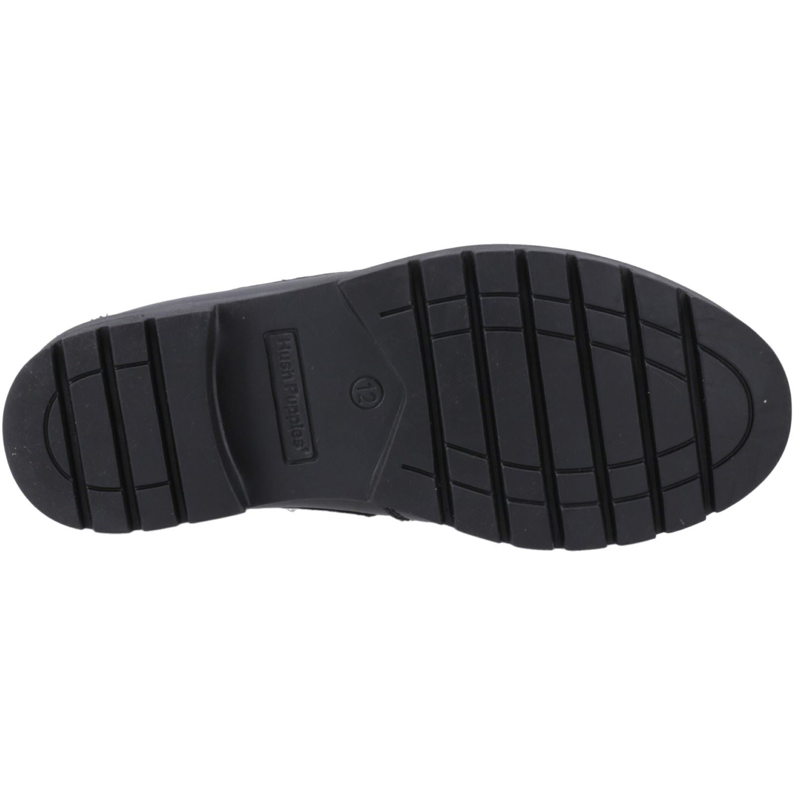 Hush Puppies Lucy Mädchenschwarze Bootsschuhe Aus Leder