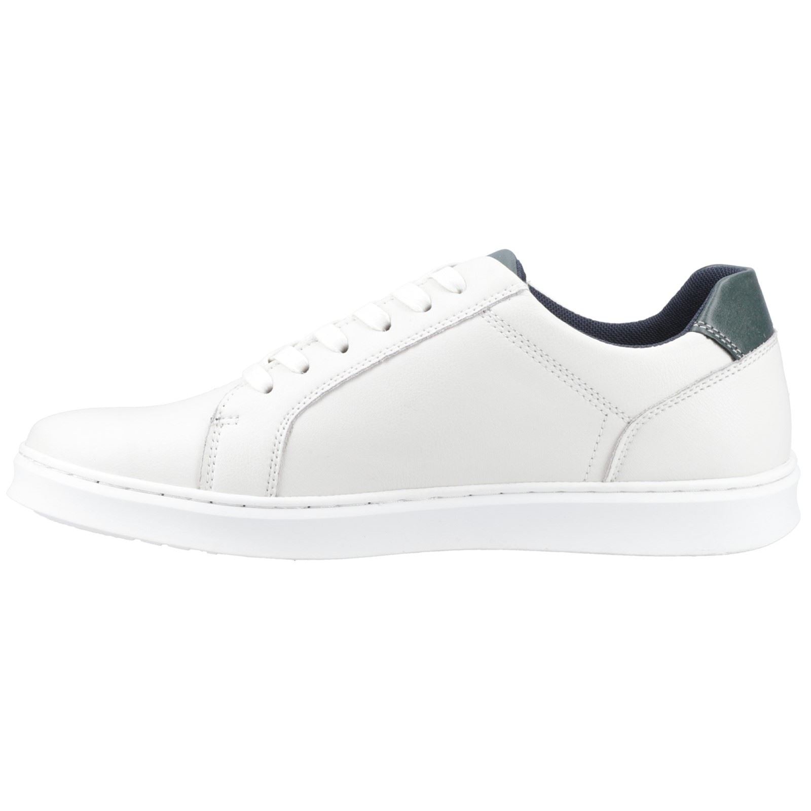 Hush Puppies Madden Leder Herren Weiße Sneakers