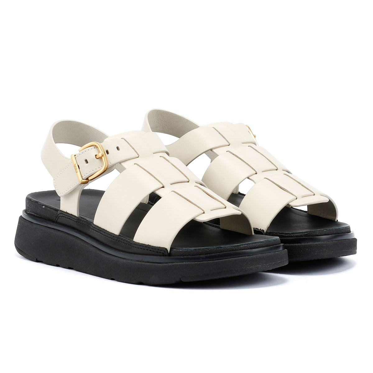 FitFlop GEN-FF Fisherman Damen Sandalen Aus Beige Leder