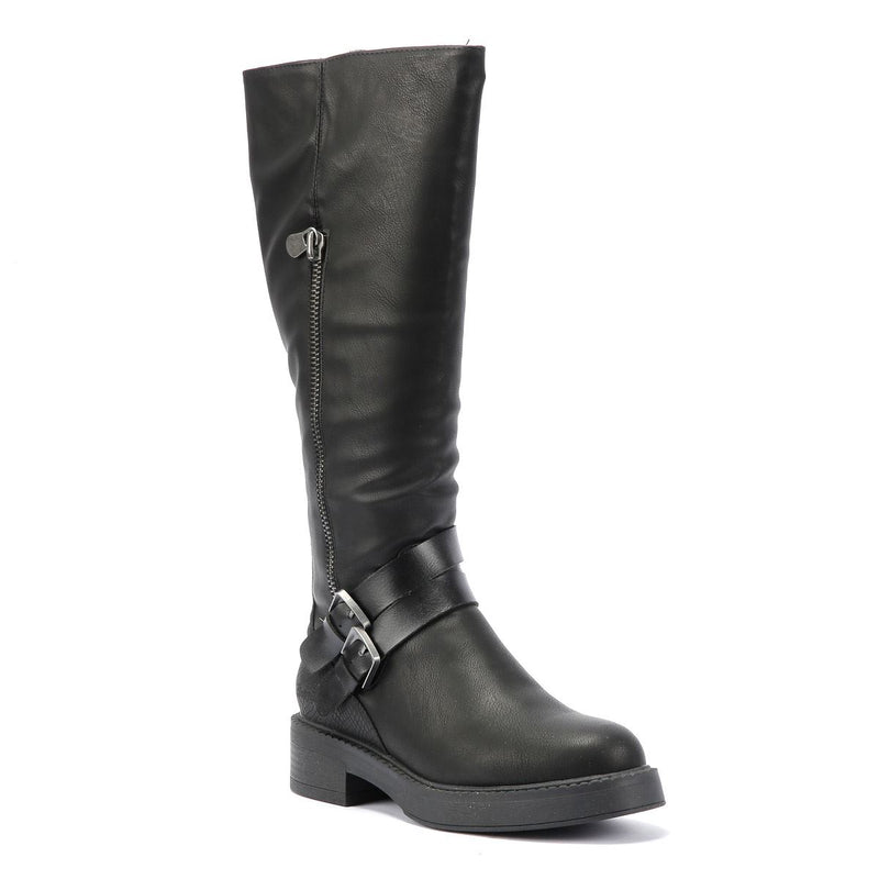Blowfish Malibu Virtue 2 Damen Schwarzstiefel Aus Kunstleder
