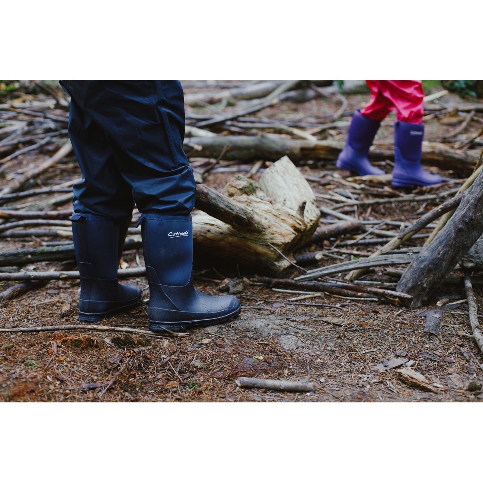 Cotswold Hilly Neoprene TPR+Neopren Unisex Kinder Gummistiefel in Marineblau