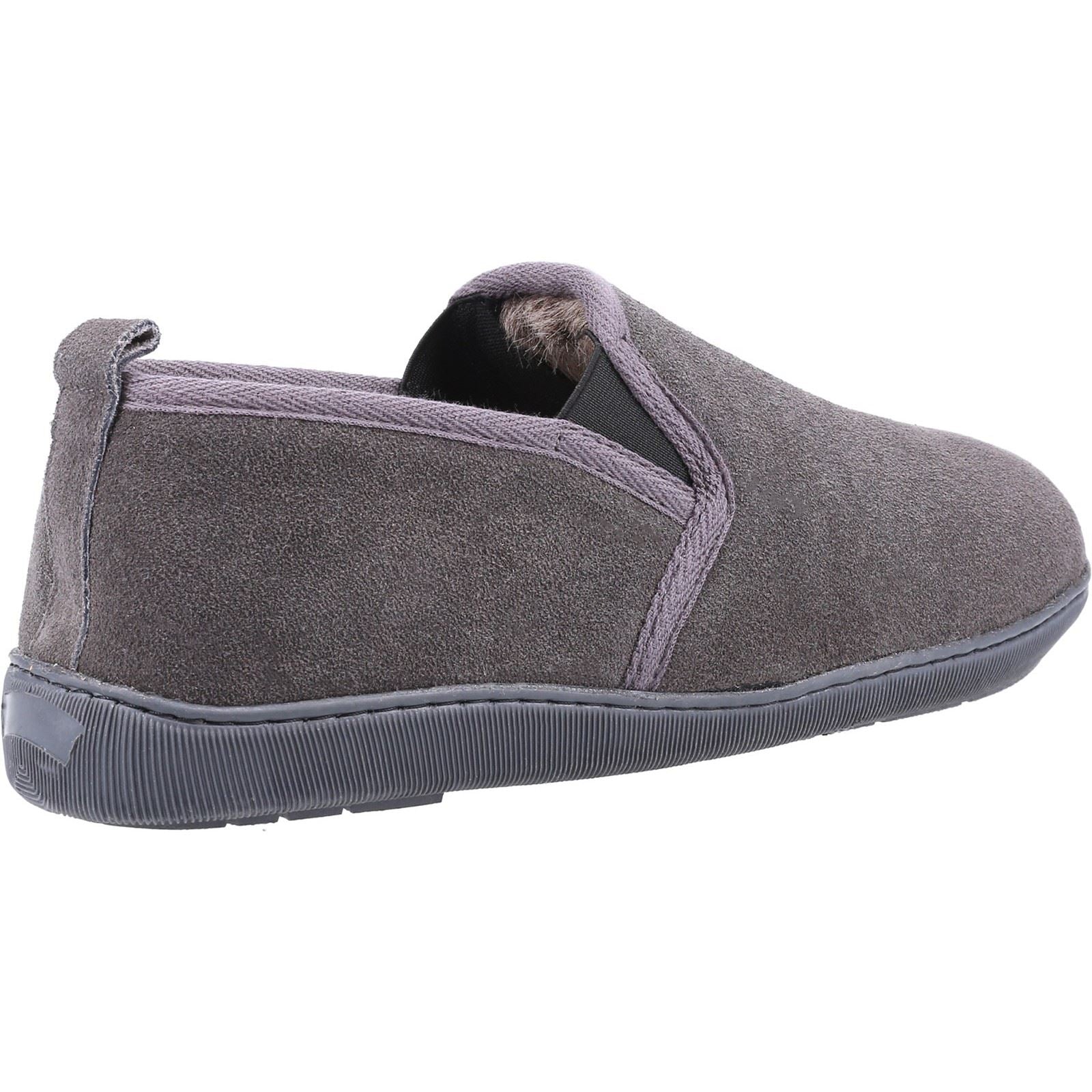 Hush Puppies Arnold Wildleder Herren Hausschuhe In Grau
