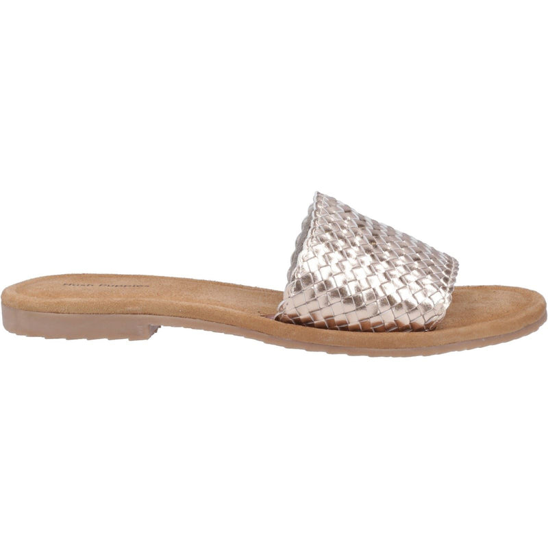 Hush Puppies Hetty Slide Damen Bronze Sandalen Aus Leder