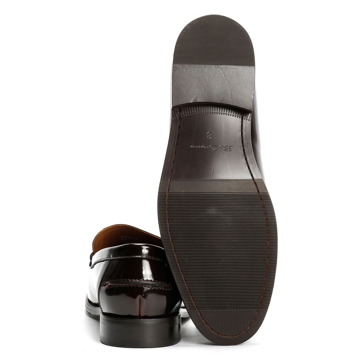 Ben Sherman Buster Leder Herren Rote Slipper