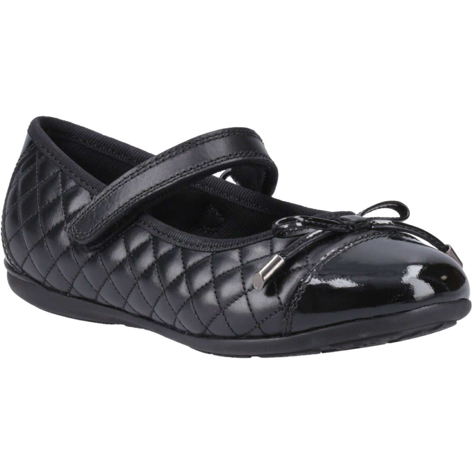 Hush Puppies Lottie Mädchenschwarze Ballettschuhe Aus Leder