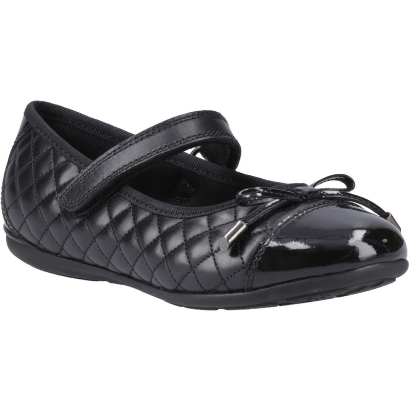 Hush Puppies Lottie Mädchenschwarze Ballettschuhe Aus Leder