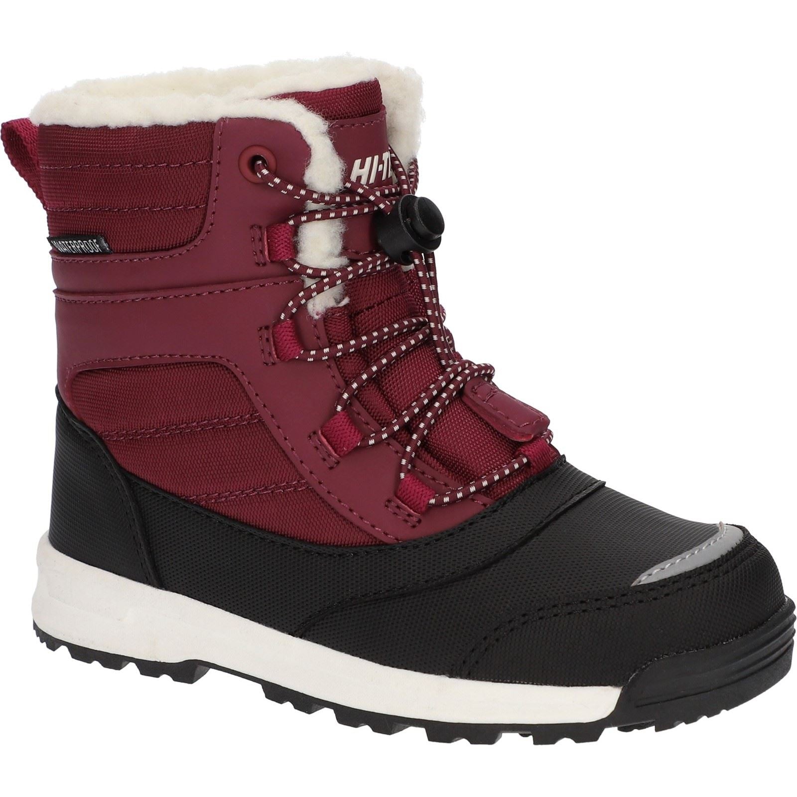 Hi-Tec Leo Nylon Winterstiefel für Kinder Unisex in Beerenfarbe bis zur Mitte der Wade