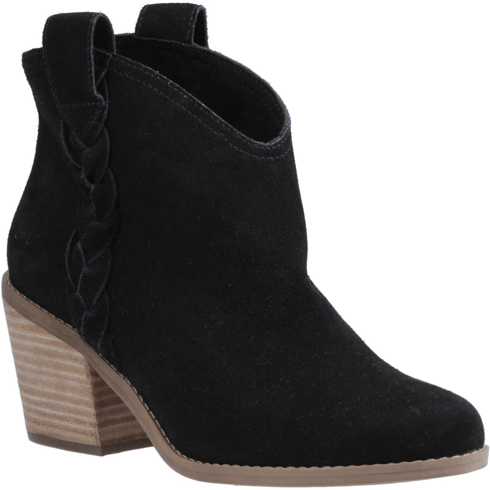 TOMS Constance Leder Damen Schwarze Stiefel