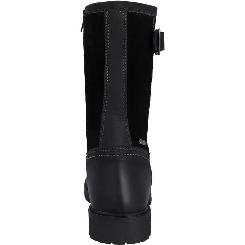 Hunter Shaws Leder Damen Schwarze Stiefel