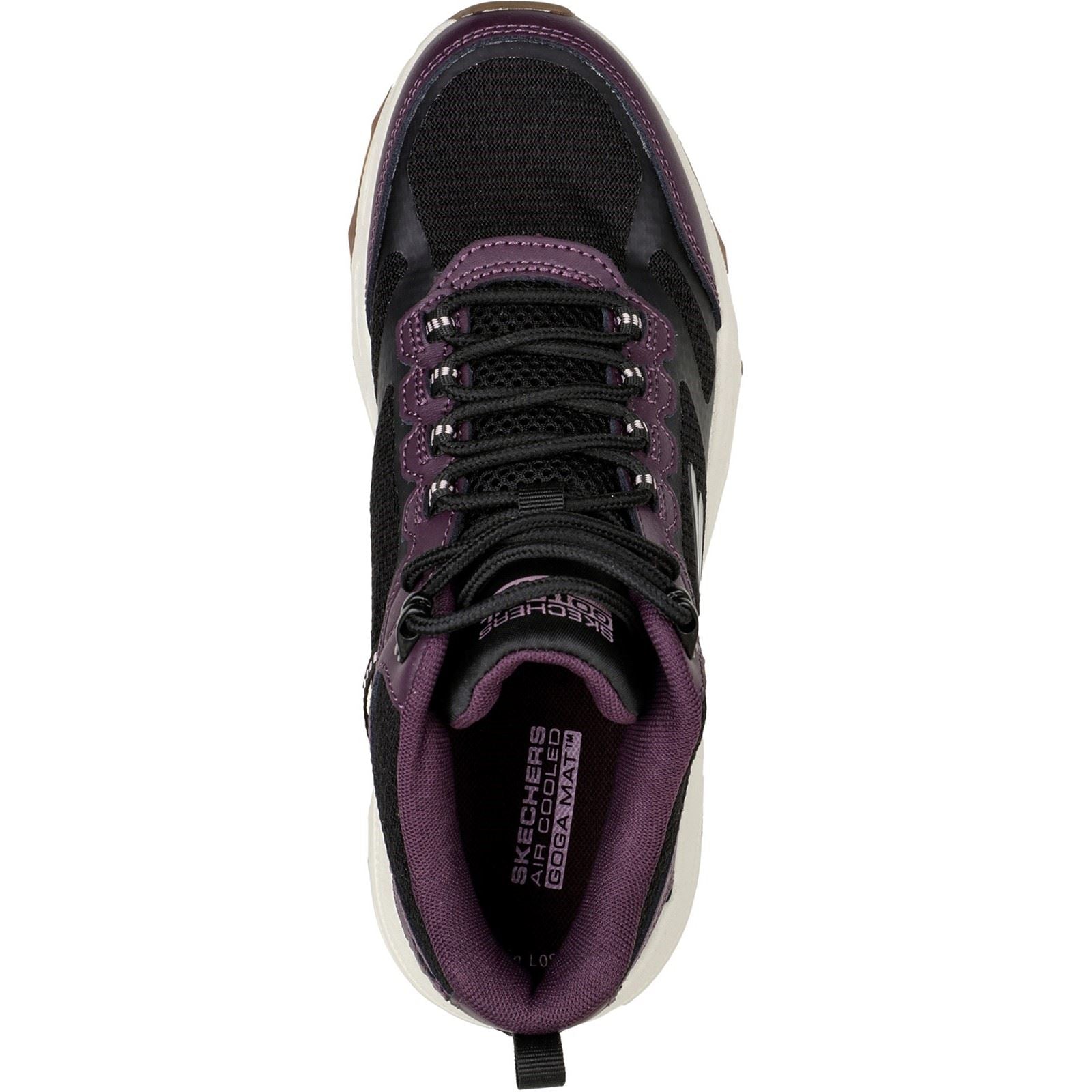 Skechers Go Run Trail Altitude Leder Damen Sneaker In Schwarz/Lila