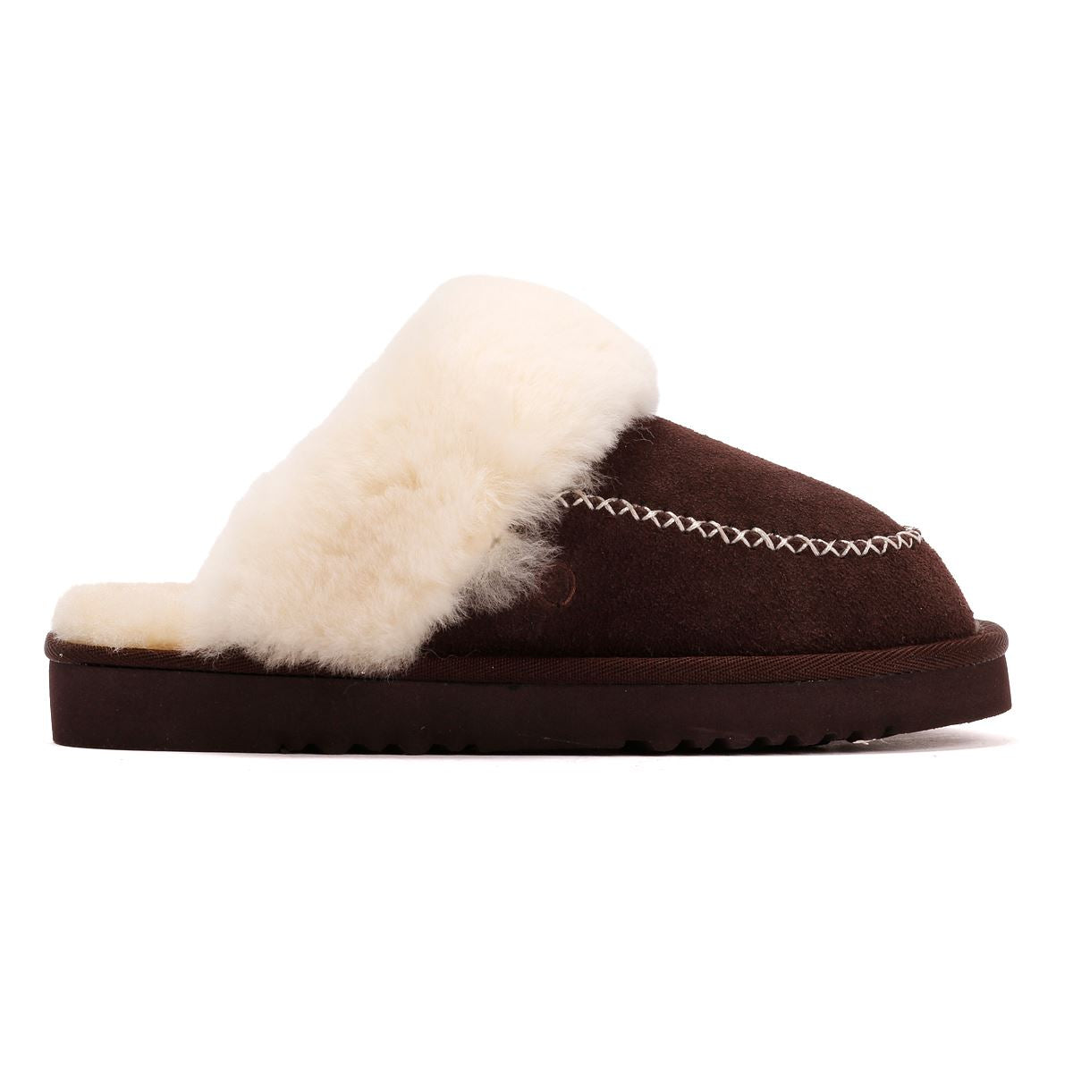 Osprey London The Celeste Wildleder Damen Braune Hausschuhe