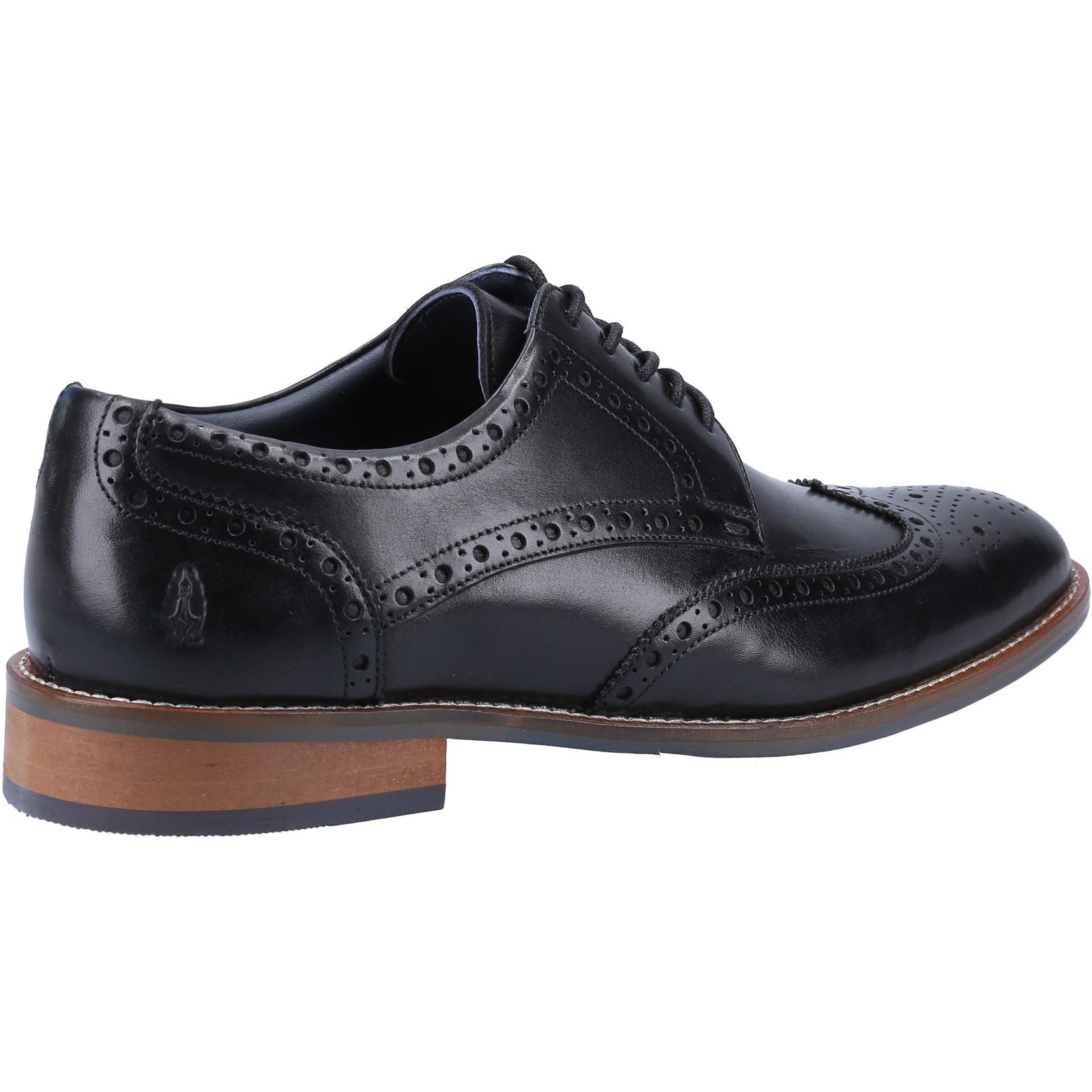 Hush Puppies Dustin Brogue Herrenschuhe Aus Schwarzem Leder