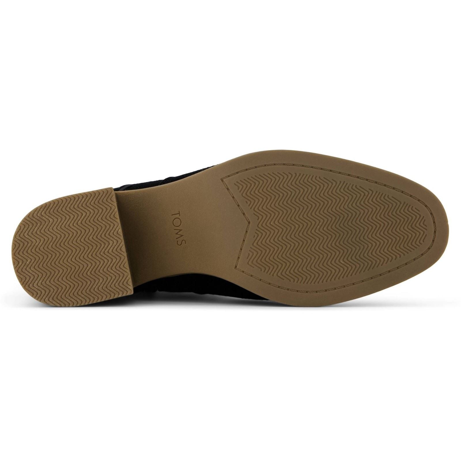 TOMS Delilah Heeled Wildleder Damen Schwarze Absatz Stiefeletten