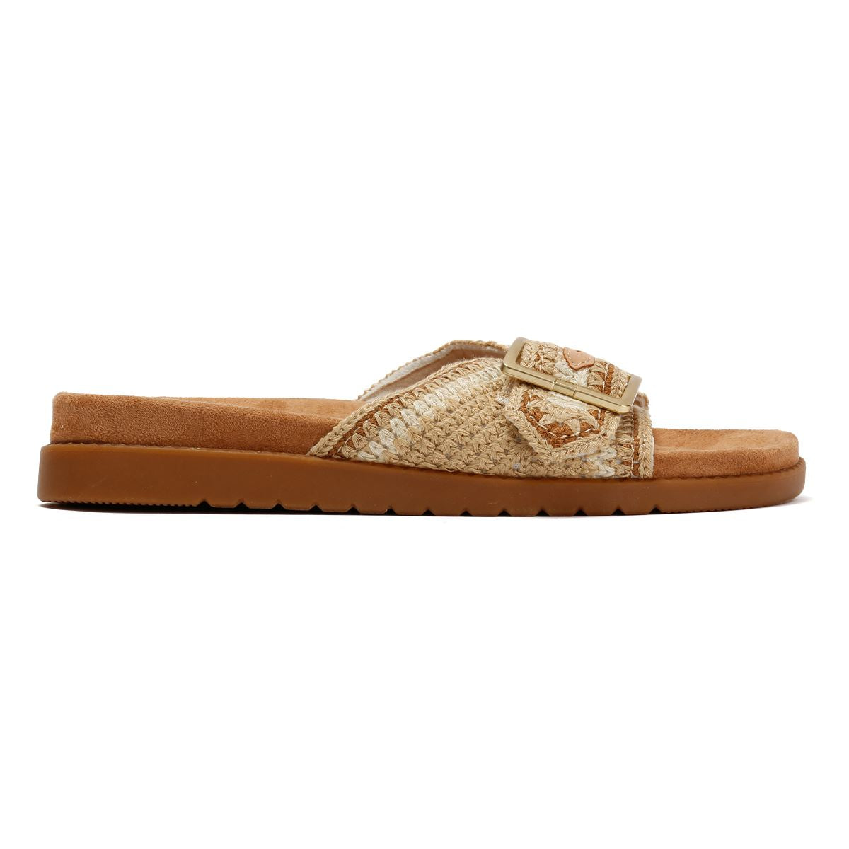 TOMS Marin Slide Textile Damen Sandalen In Beige