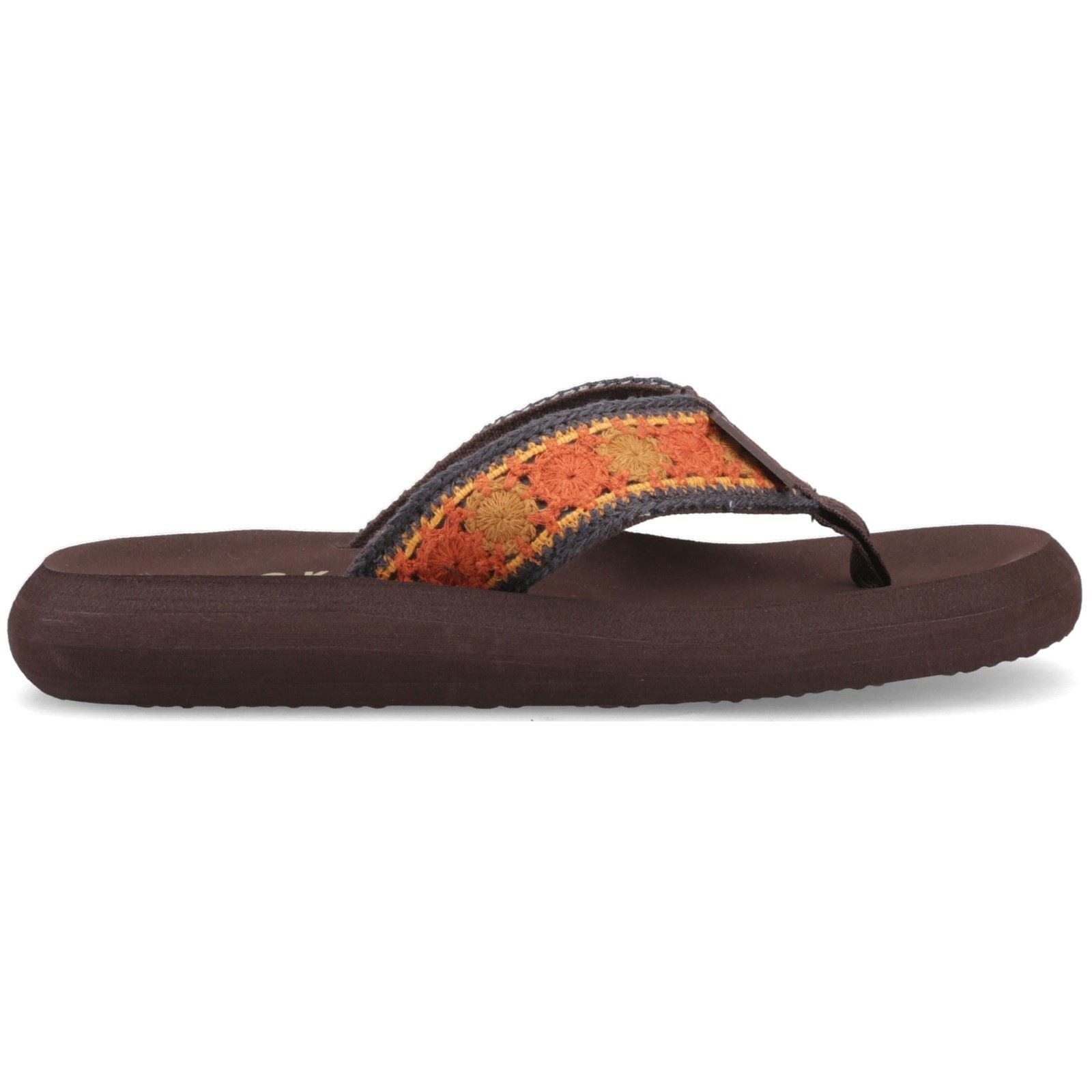 Rocket Dog Spotlight Marlow Textil Damen Braun/Multi Flip-Flops