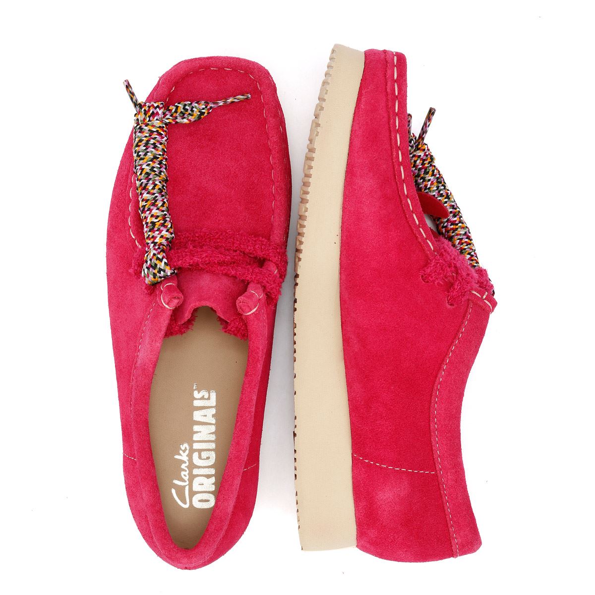 Clarks Originals Wallabee Day Damen Schuhe Aus Veloursleder In Pink
