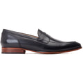 Base London Bruno Leder Herren Schwarze Mokassins