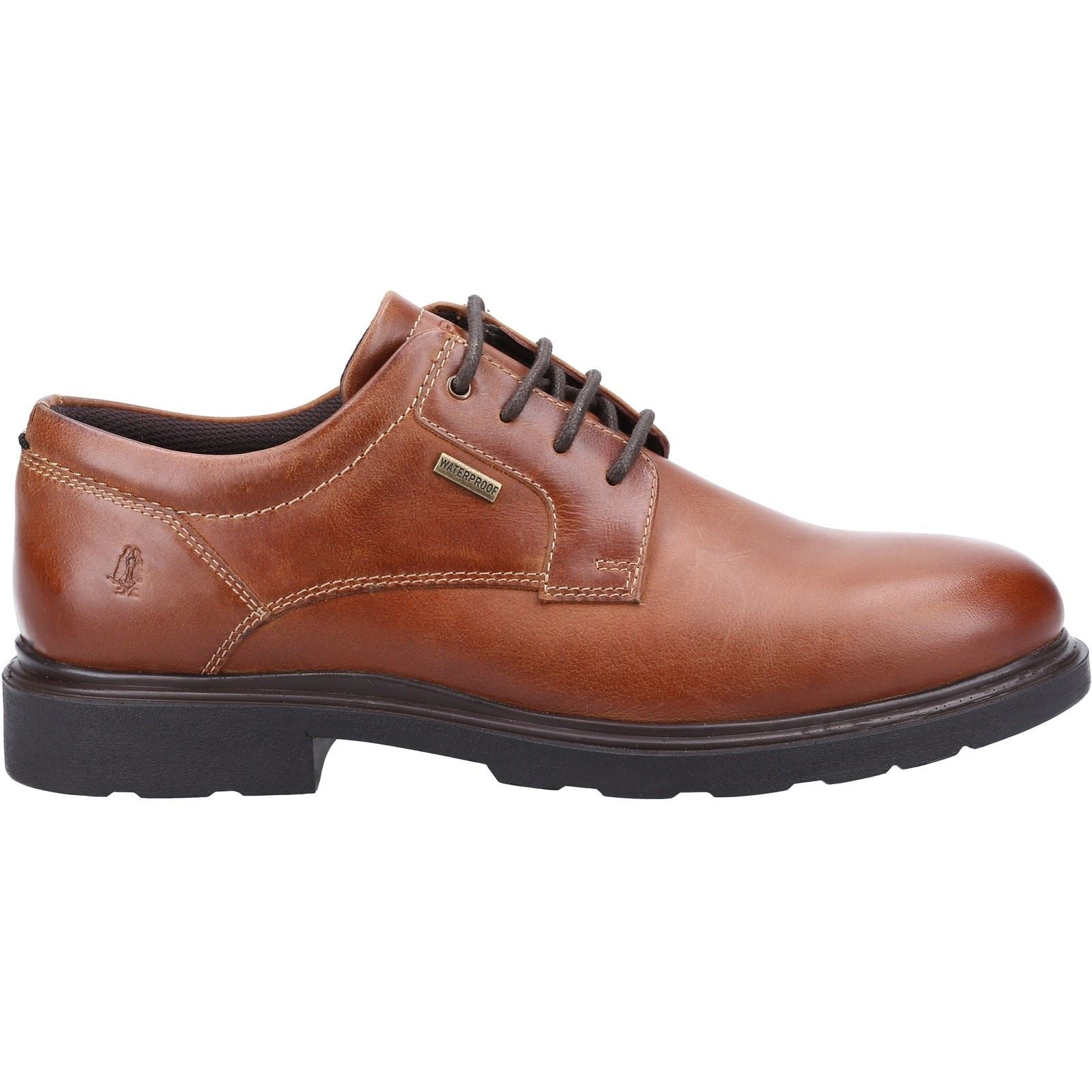 Hush Puppies Pearce Leder-Herrenschuhe In Hellbraun Mit Schnürung