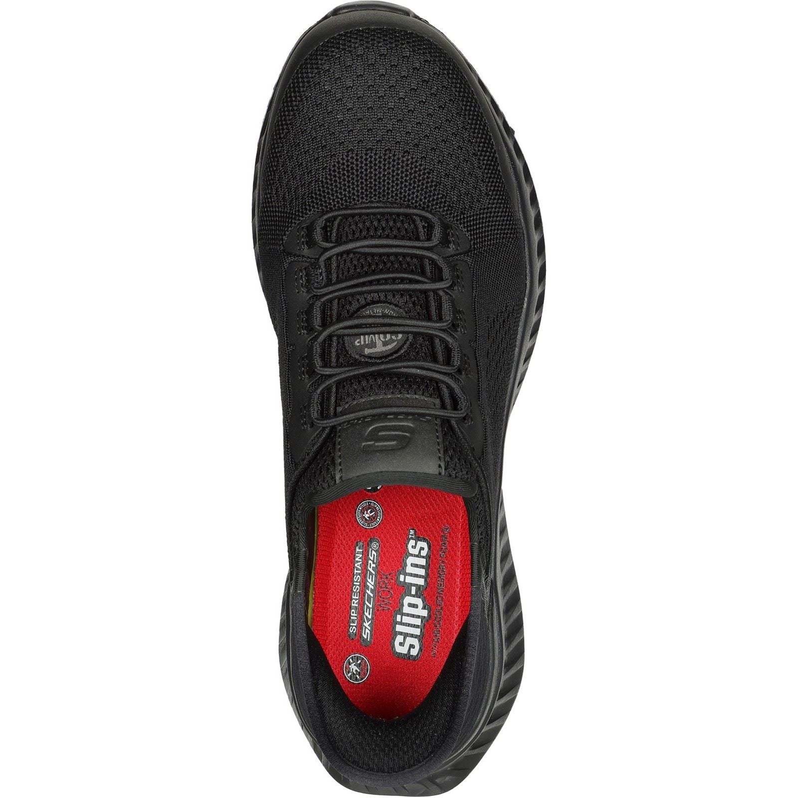 Skechers Workwear Tilido Fletchit CT Textil Herren Schwarze Sicherheits Sneaker