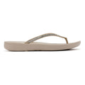 FitFlop Iqushion Ombre Sparkle Damen Zehentrenner Aus Beigeem Gummi